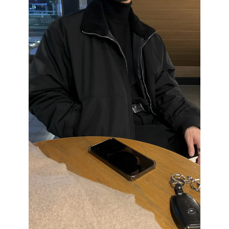 2024 new designer Korean collar men's winter fashion loose faced cotton jacket