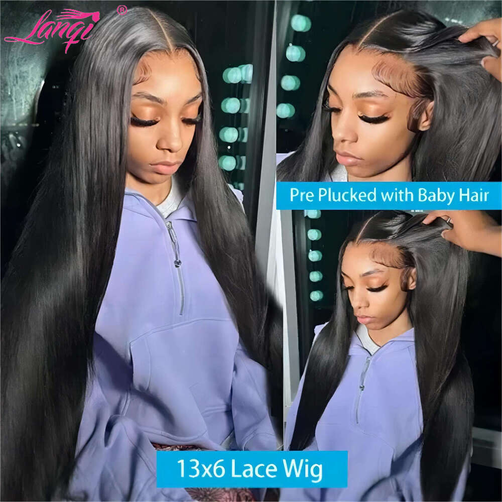 x Lace Wigs Human Hair Frontal Wig X Transparent Front Straight Brazilian Remy Clousre