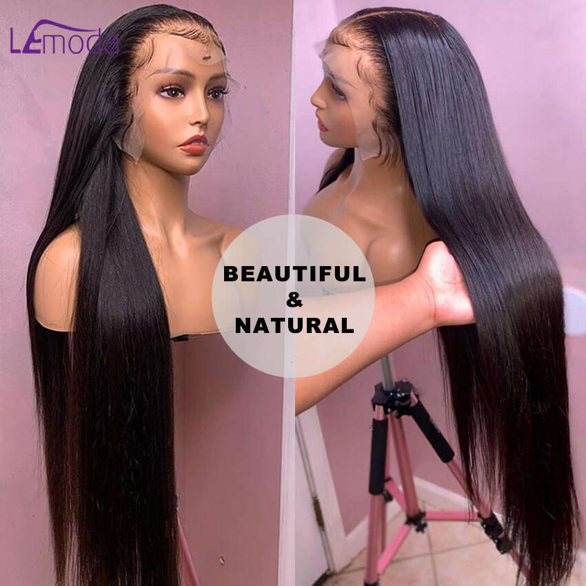 HD Lace Frontal Wig x Front Human Hair Wigs Lemoda Remy For Women Inch Straight Transparent