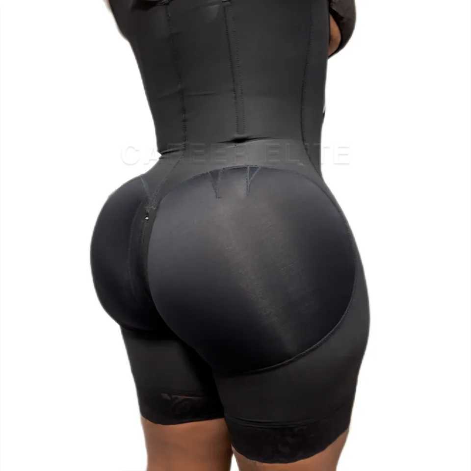 Fajas Colombianas Post Surgery High Compression Stage 2 Tummy Control Shapewear Bodusuit with Hook and Eye Corset LiposuctionXJ241028