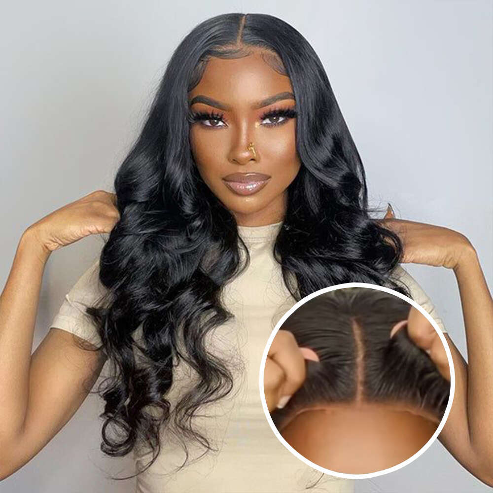 Glueless Prelucked Body Wave Brazilian Human Hair Wigs x Closure HD Transparent Upgrade Pre cut Lace Long
