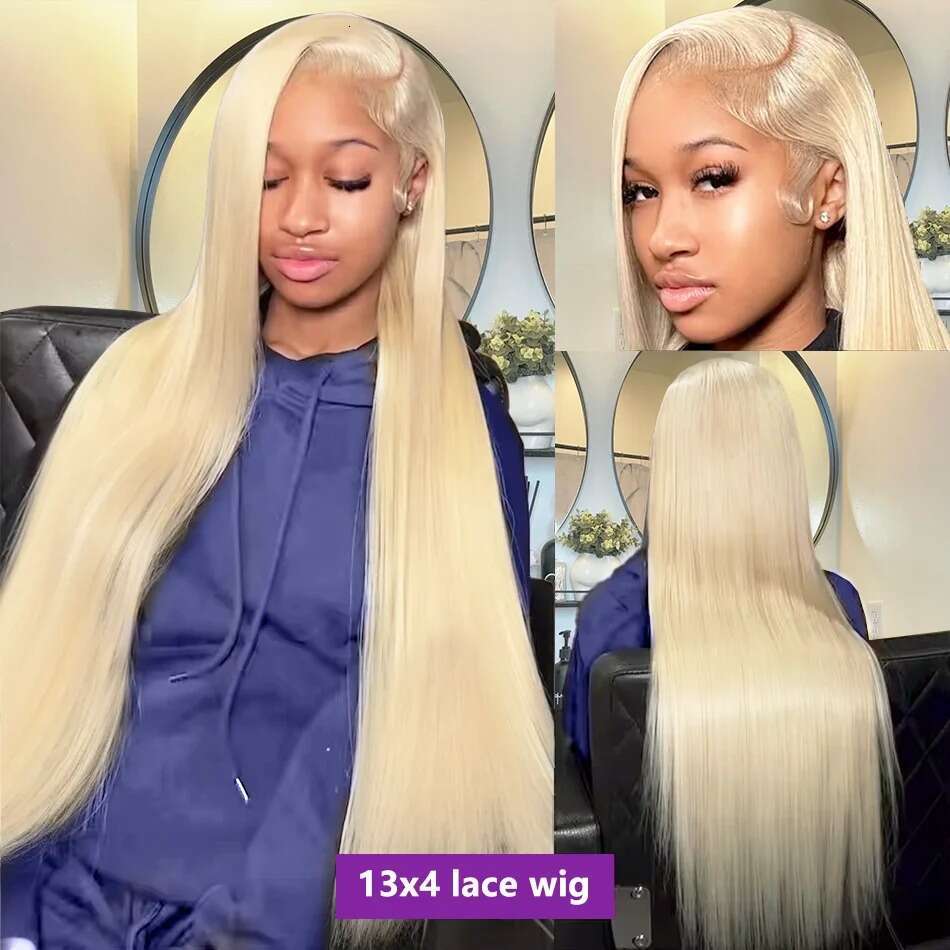 Density Blonde x HD Lace Front Human Hair Wigs Can Be Dyed Inch Straight Honey Brazilian Wig Sale