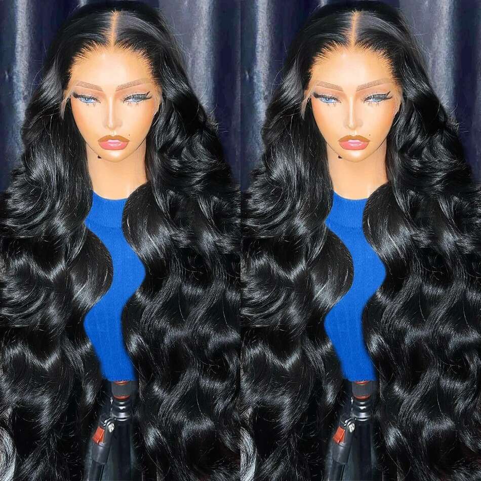 Inch Body Wave x Lace Front Human Hair Transparent Density HD Gluless Frontal Wig Brazilian For Women