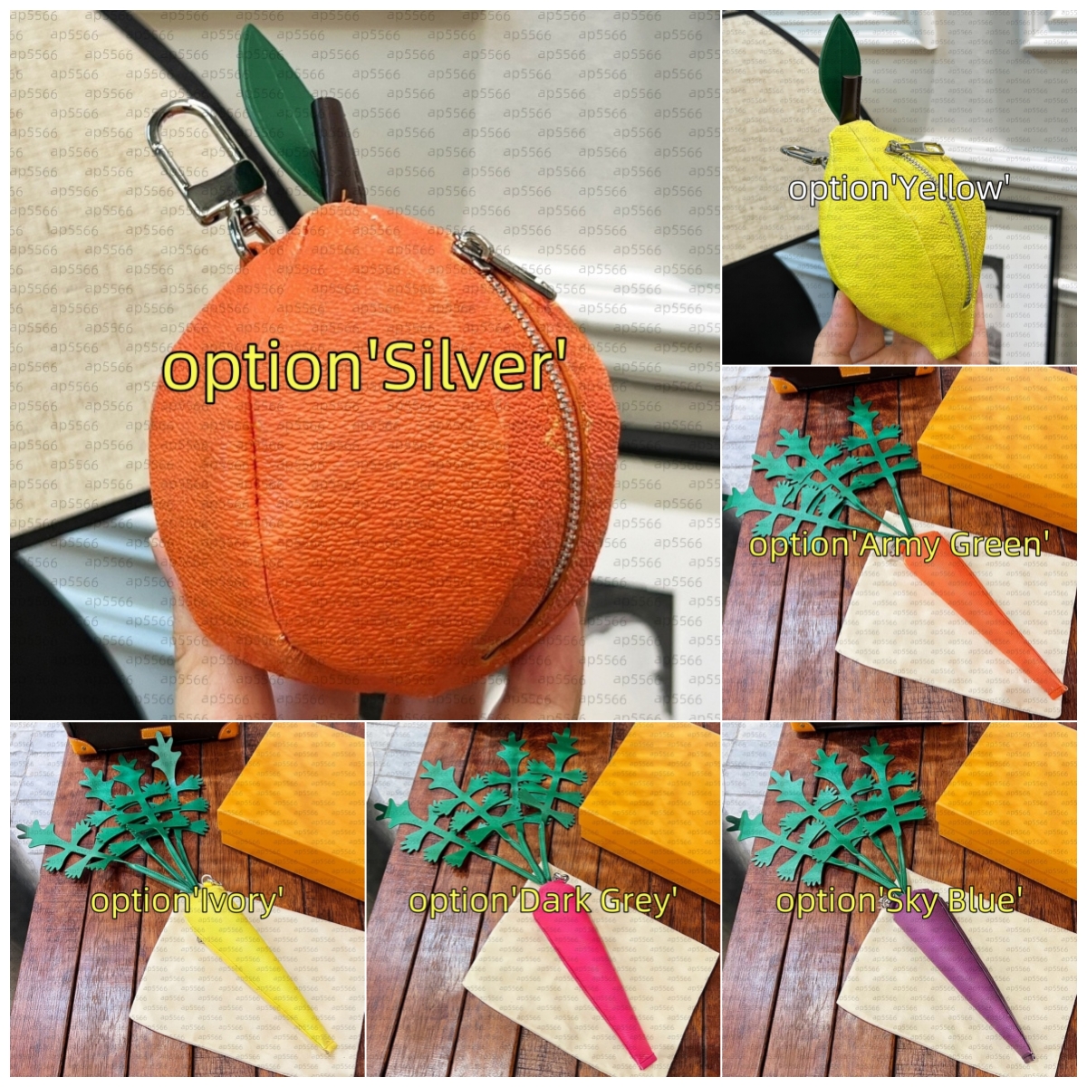 New Fashion Accessories Orange lemon radish bag charms (the specification is based on the picture in the option )