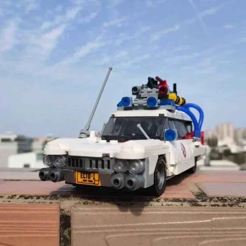 Free shipping Inventory MOC compatible with 21108 Ghost Buster Ecto-1 movie car building block DIY toy assembly model childrens boy and girl gifts