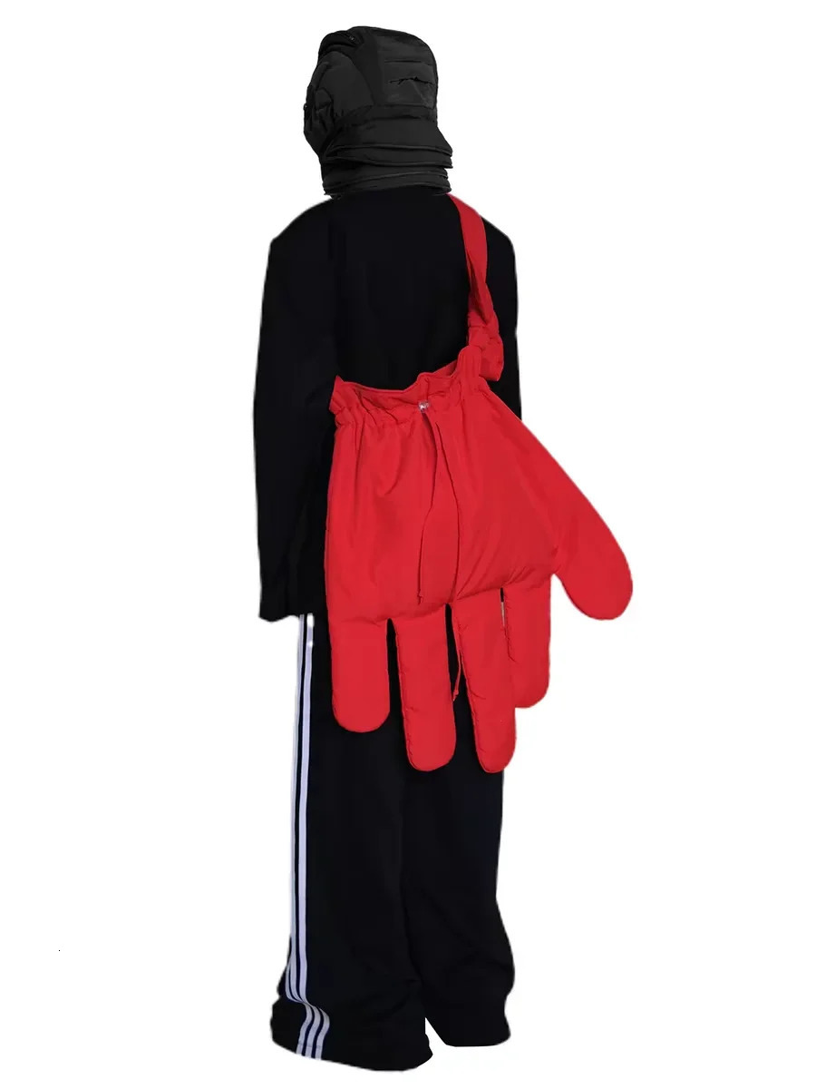 Red Nylon Big Gloves Bags Women Street Style Euro-America Style Shoulder Bag Pures and Bags Crossbody Bag 241025