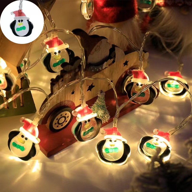 Fat snowman LED Christmas lights flashing lights strings of Christmas Day cartoon characters snowman scene atmosphere decorative lights