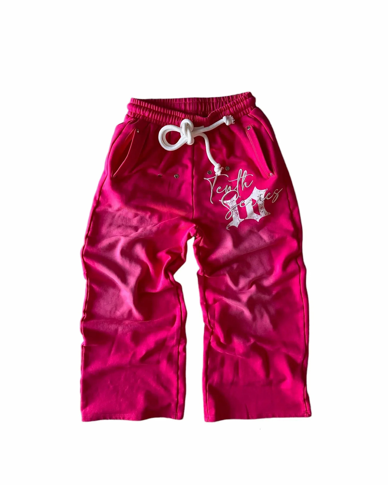 Y2K Sweatpants Men Women Harajuku Gothic Letter Graphics Embroidered Casual Pants Fashion Elastic Waist Trousers Streetwear 241024