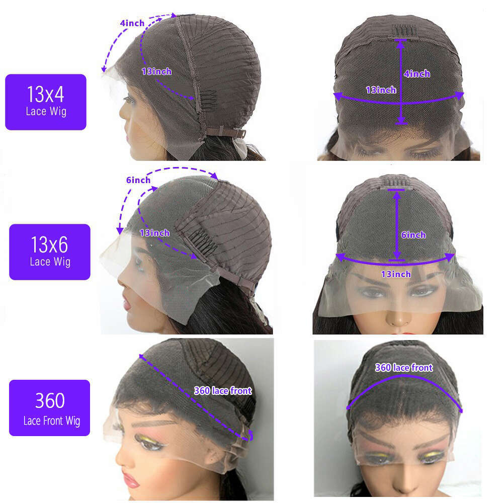 x HD Lace Frontal Body Wave Wigs Human Hair Closure Wig Pre Plucked for Women Brazilian Front With BabyHair