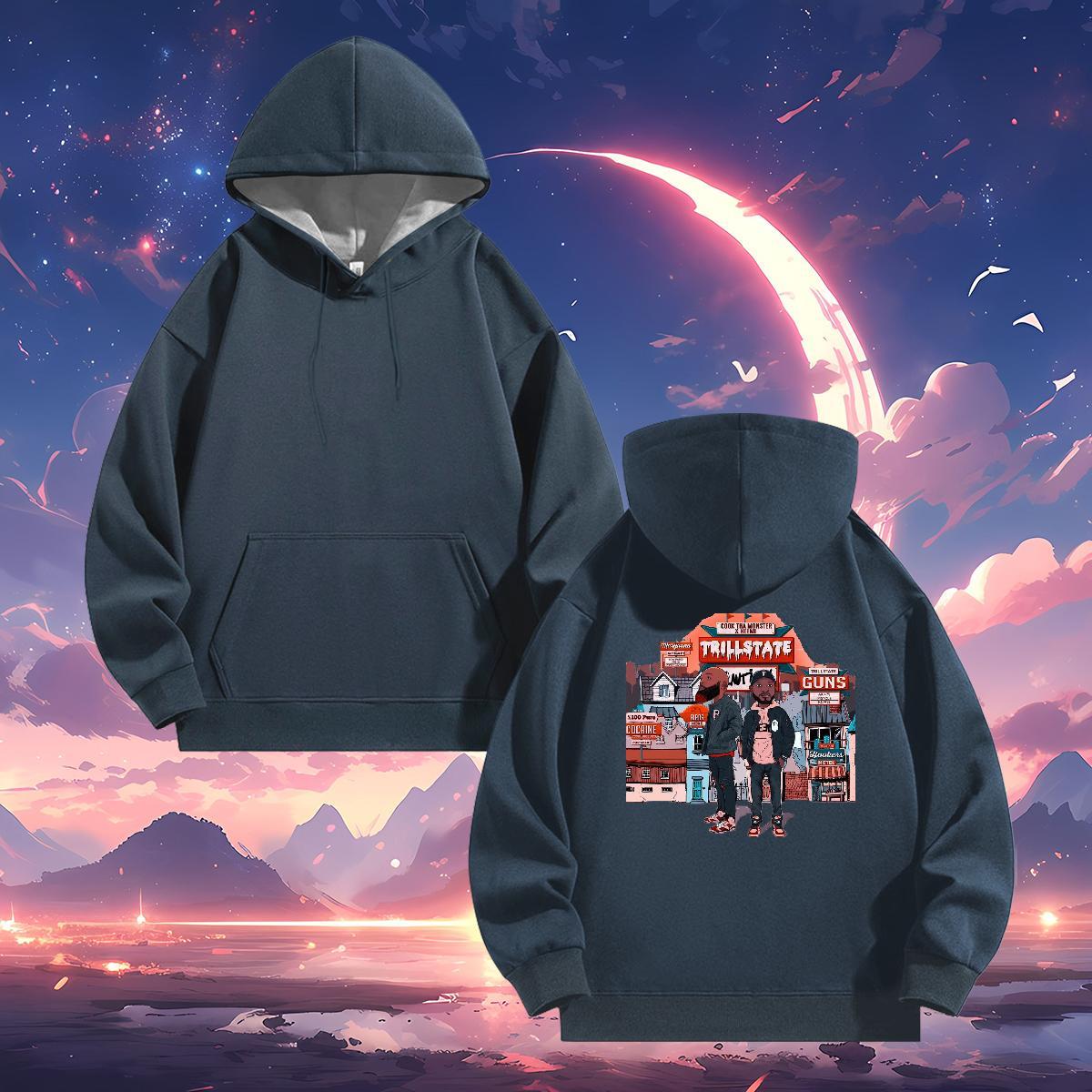 Fashion New Men Hoodie US Size Classic Hoodie Pullover Clothings Spring Autumn Thick Fleece Breathable