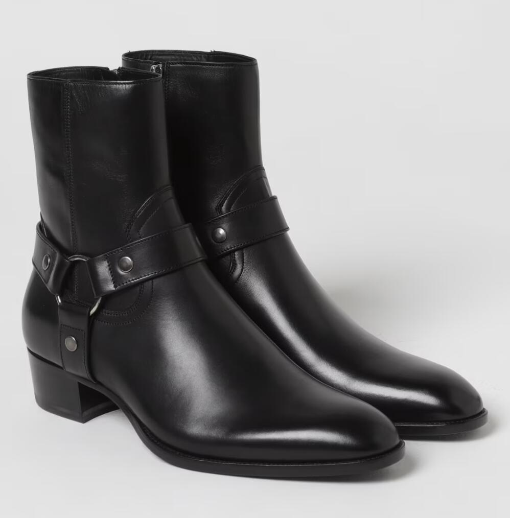 Winter Luxury Men Wyatt 2024 Boot Pactchwork Elastic Elegant Booties EU38-47