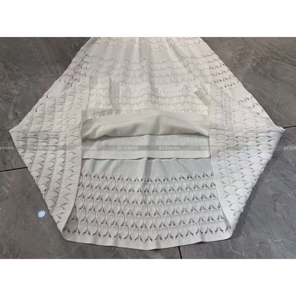 Women Round Neck Sleeveless Mesh Woven Knit Maxi Dress