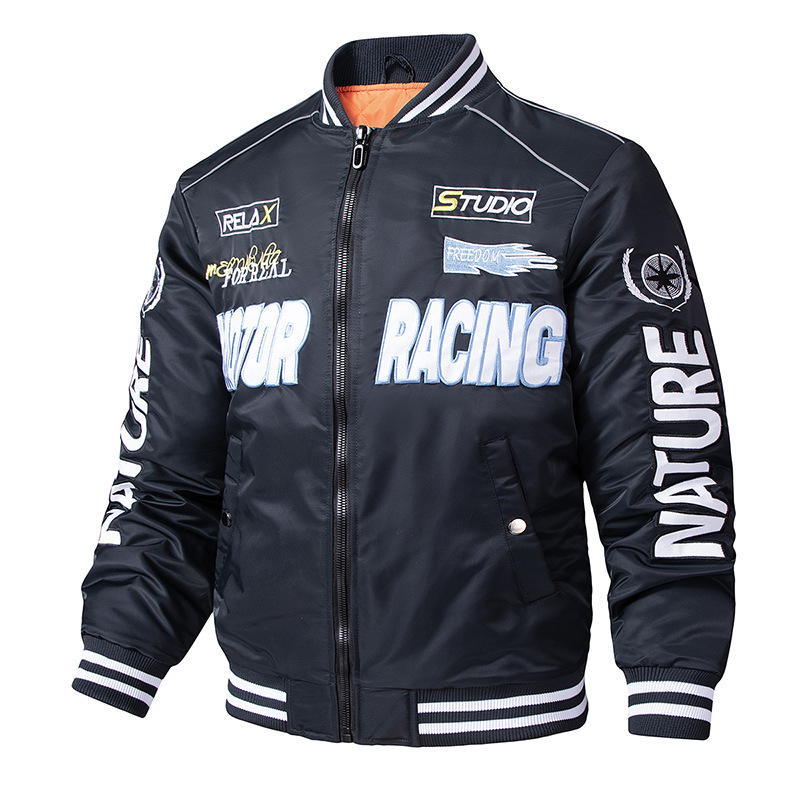 2024 New Designer US Winter Thick Work Clothes Flight Men's Embroidered Cotton Jacket