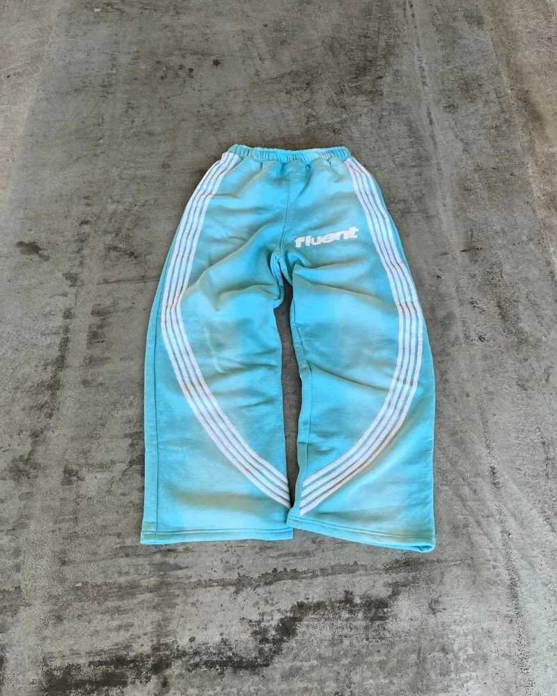 Harajuku new fashionable wide leg women sports pants Y2K Gothic retro classic couple sports pants hip-hop street casual pantsX241028