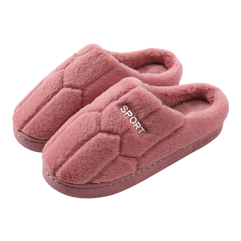 2024 new autumn winter couple indoor plush warm and cute confinement fur soft bottom anti slip cotton slippers NEW hot for women