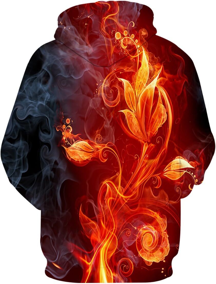 Hoodie for Mens Unisex Colorful Graphic Hoodies 3D Print Cool Sweatshirt Cool Design with Pocket for Men Graphic Trendy patterns Trendy patterns