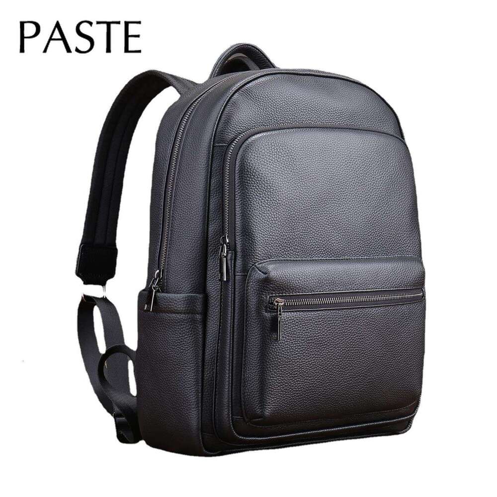 2023 Leisure High Quality 16 Inch Laptop Computer Notebook Genuine Leather Men's Backpack Vintage School Bagpack