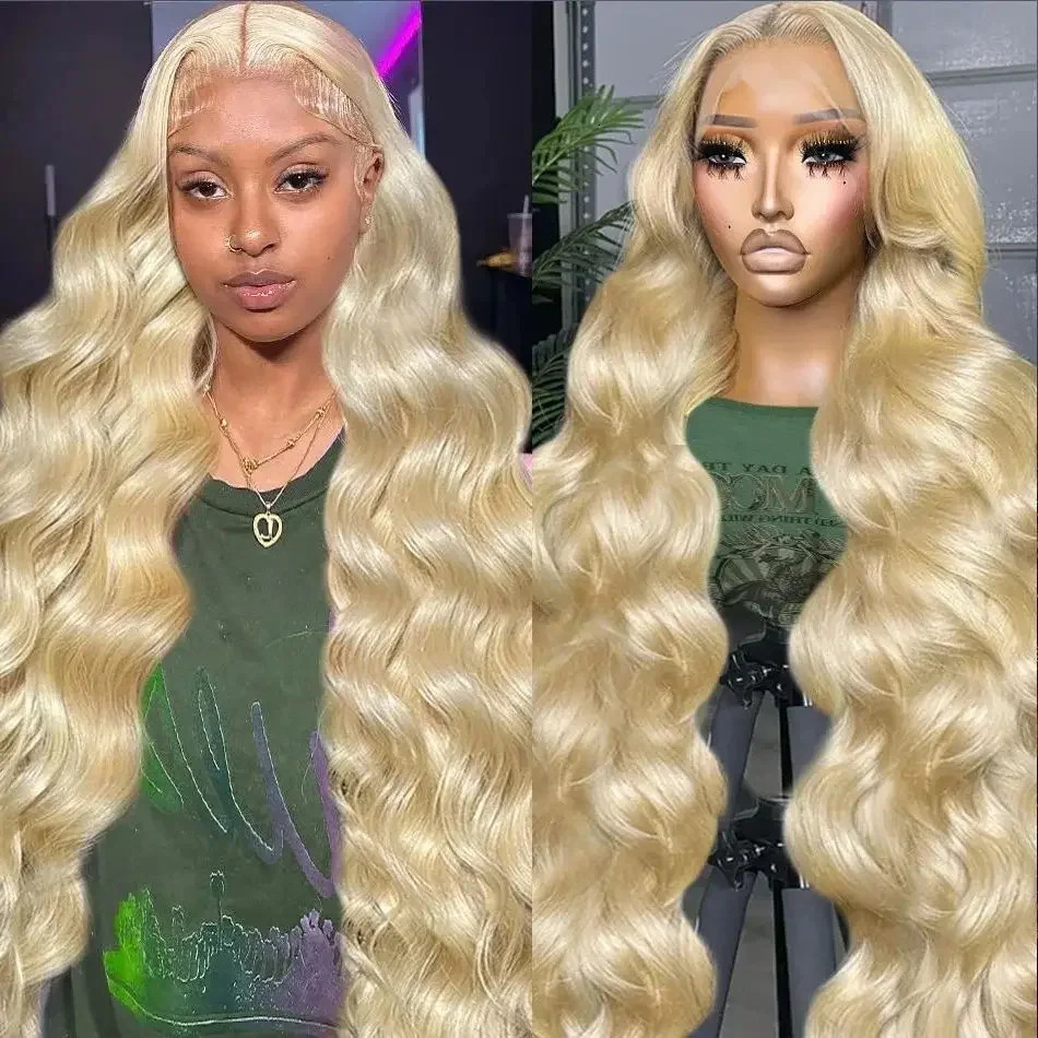 613 Blonde Body Wave 200 Density HD Transparent 13x4 13x6 Front Human Hair Wigs For Women Brazilian Lace Frontal Wig