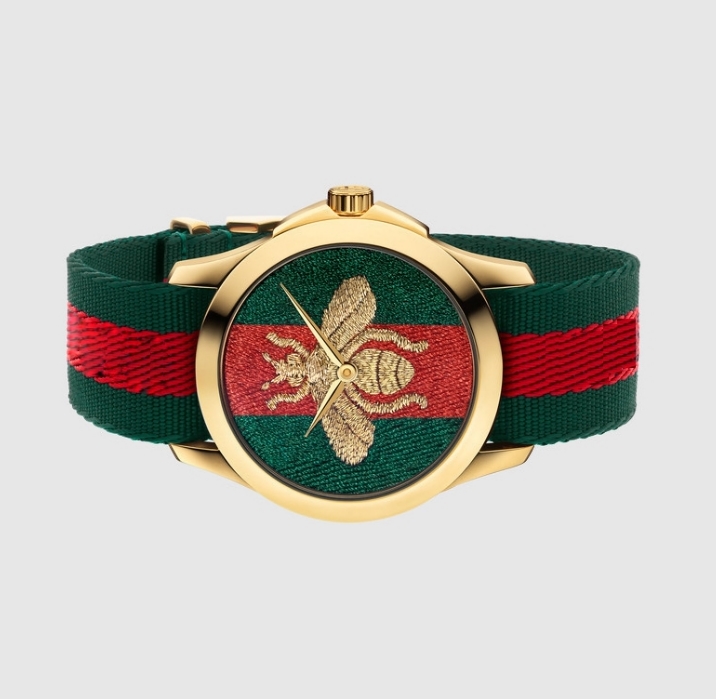 Popular men women three stiches design watches day date bee snake tiger dial clock quartz movement shiny starry bracelet watch gifts