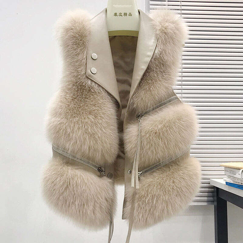 Fur Coat Women's Vest Short Clothing Autumn Winter Patchwork Slim Fashion Versatile 250