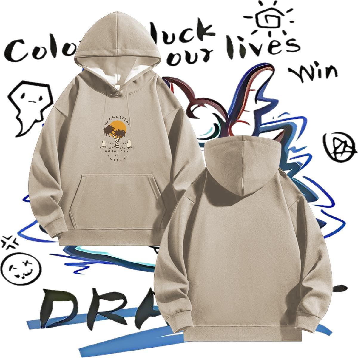Fashion Man Hoodie Street TOP Quality Men's Hooded Sweatshirt Breathable Hooded Collar US/EU Size Clothings Tech Fleece