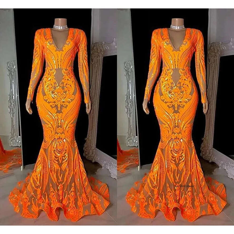 Arabic Dubai Mermaid Dresses V Neck Lace Appique Long Sleeves Formal Evening Party Dress Prom Birthday Pageant Celebrity Special Ocn Gowns