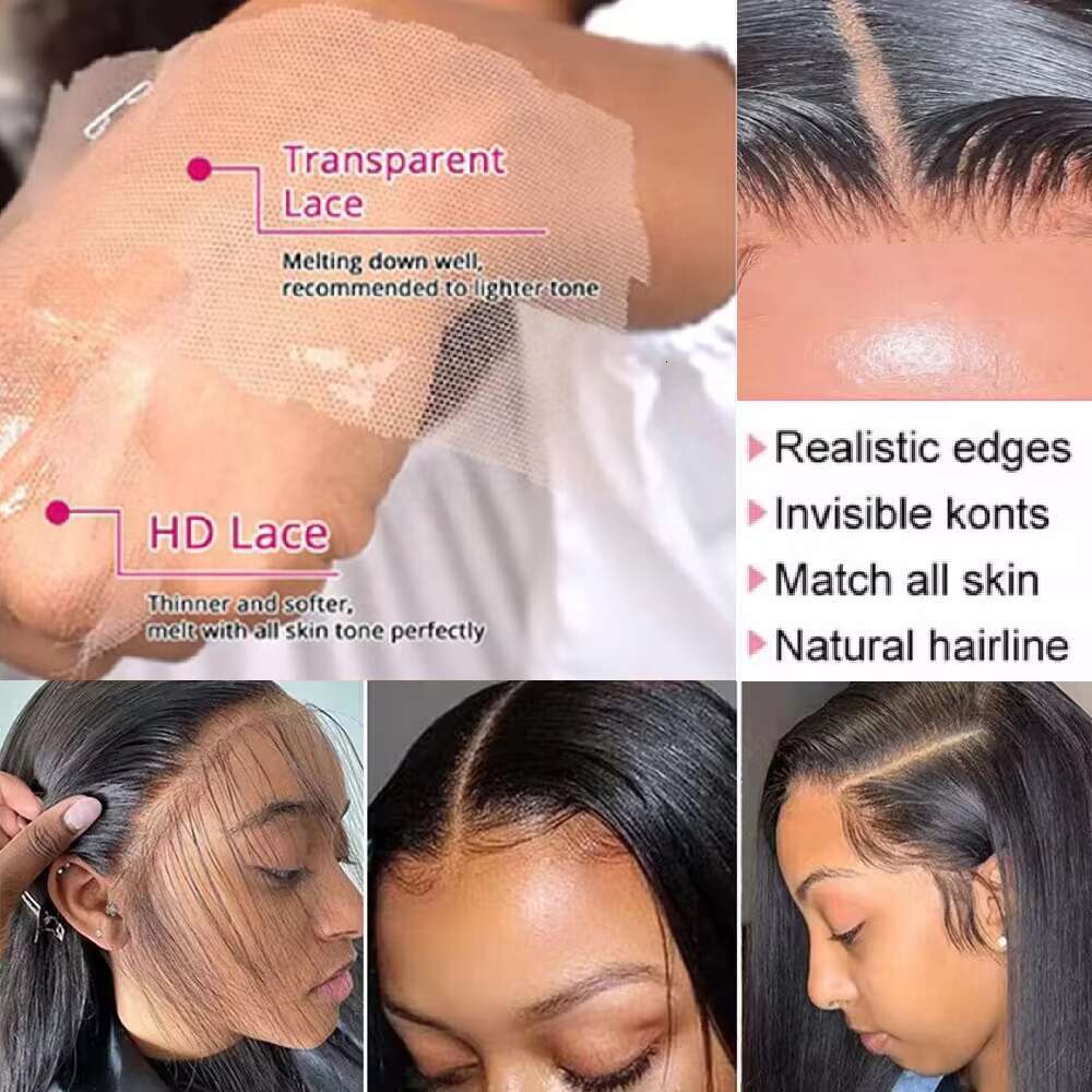 Density HD Transparent Lace Body Wave x Frontal Human Hair Wig Pre Plucked