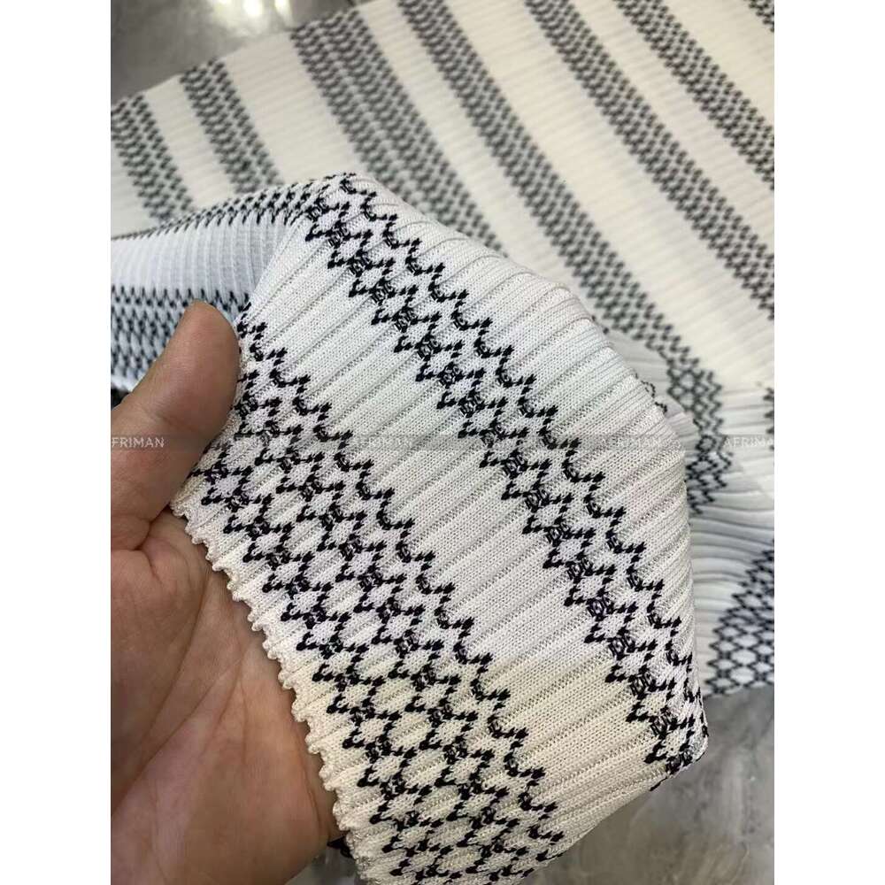 Women Striped Round Neck Short Sleeve Ribbon Knit Maxi Dress