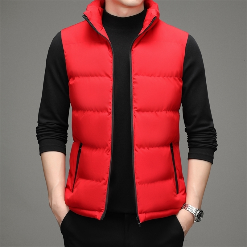 Mens Vest Jacket Autumn Winter Warm Sleeveless Jacket Casual Stand Collar Vest Trend Mens High Quality Sports Coat Vest 241007