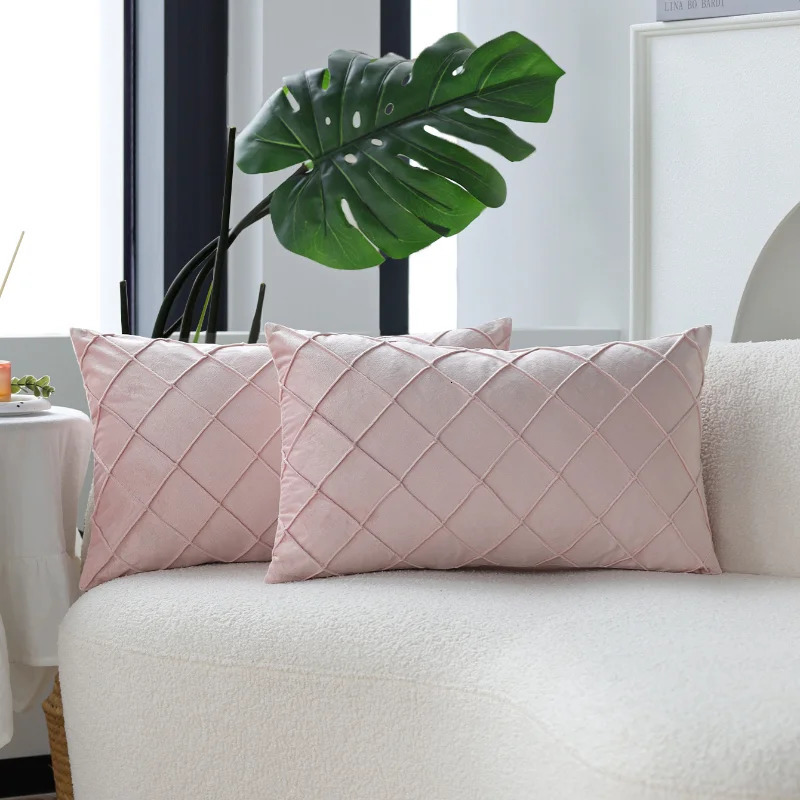 2 sets of 30x50 decorative pillowcases ultra soft velvet pillowcases family living room sofa throw pad covers family sofa 241028