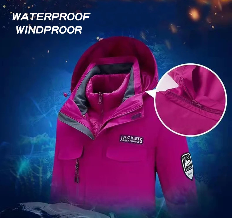 Ski Suit Snowboard Suits Women Windproof Waterproof Warm Thicken Snow Pants And Down Jacket Ski Clothes Set Winter Ski 241028