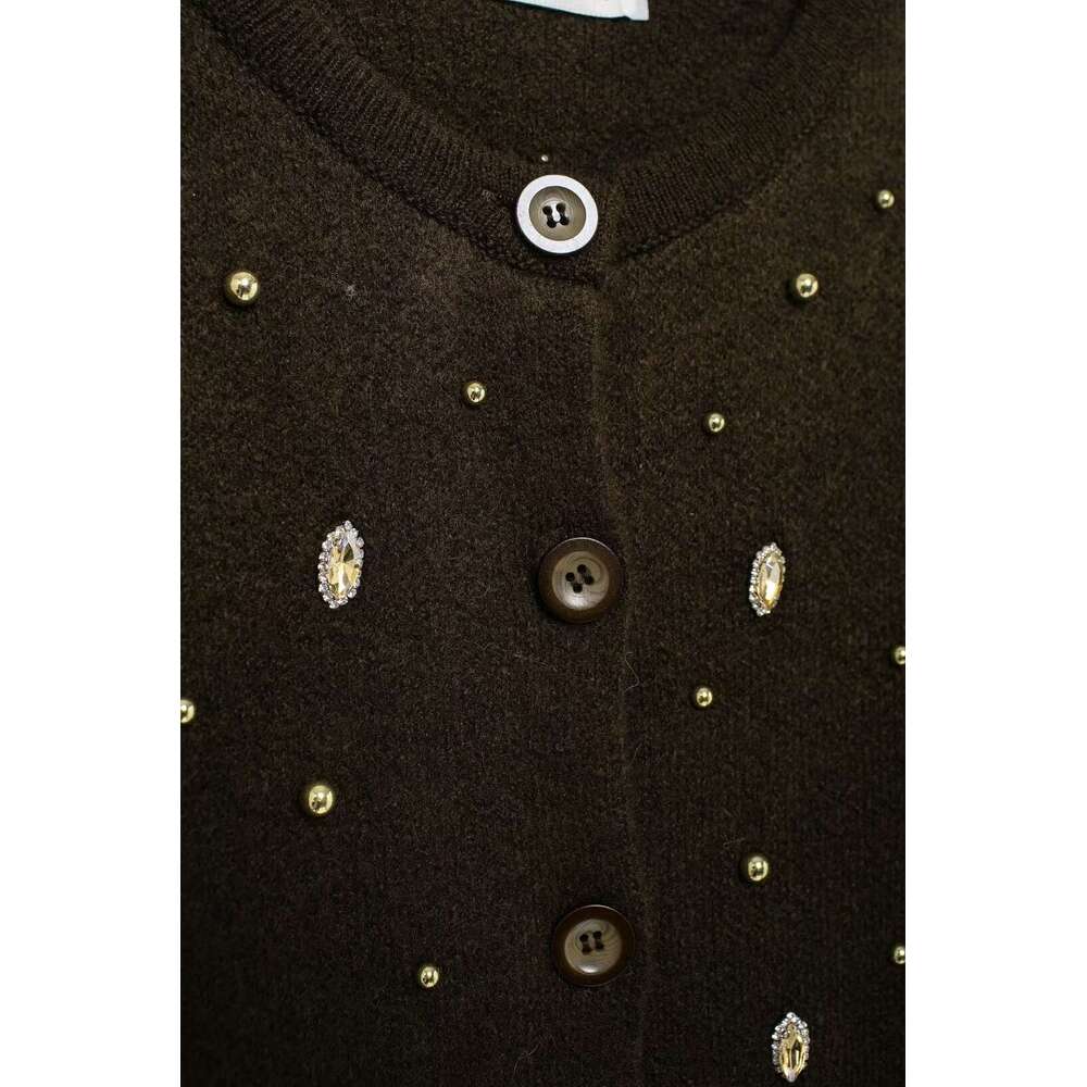 TRAFZA Women Vintage Soft Tweed Button Jewel Embellished New 2024 Autumn Fall Fashion Jacket With Pocket