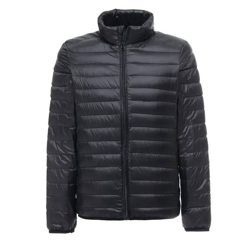 Mens Lightweight WaterResistant Packable Puffer Jacket 2023 Arrivals Autumn Winter Male Fashion Stand Collar Down Coats 241024