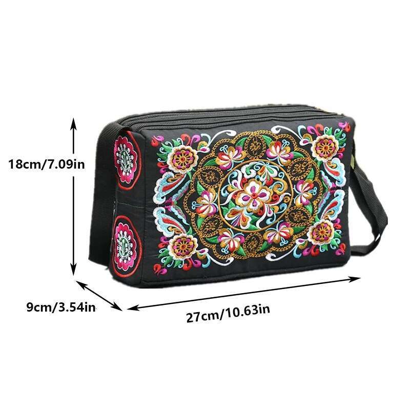 Embroidered Women's wers Nylon Crossbody Bag Ladies Large Capacity Travel Shoulder Bags s
