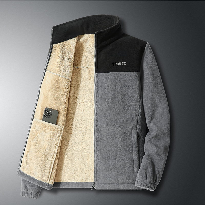 2024 new designer men's winter plus size jacket, thickened wool warm men's top