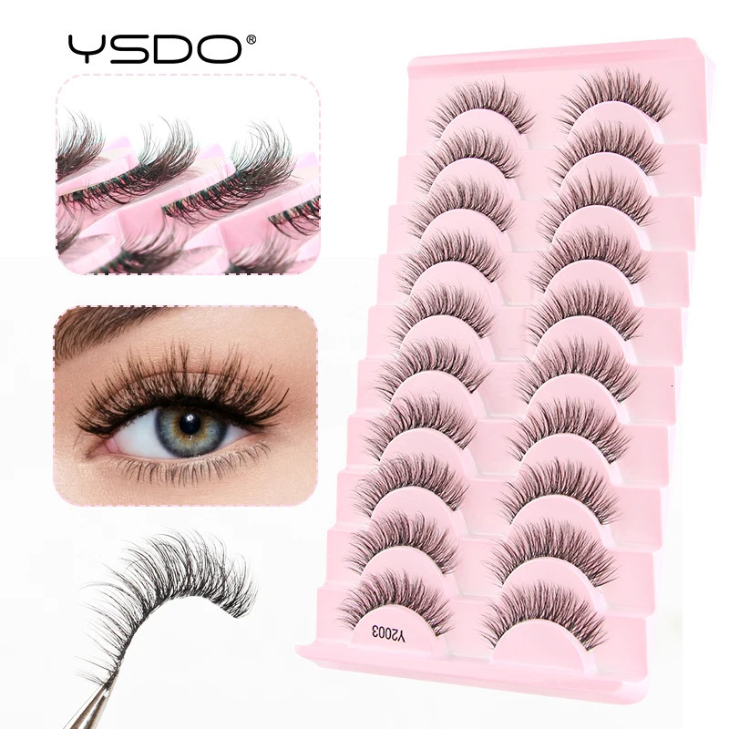 310 Pairs 3D Mink Lashes Half Eyelashes Natural Soft Eyelash Dramatic False Eyelashes Fluffy Volume Faux Cils Makeup Tools 241028