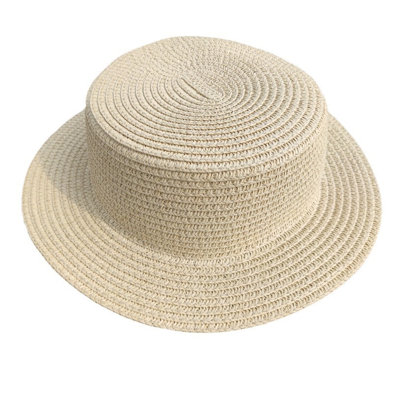 Flat sunshade straw Women's hat, beach for vacation and leisure hat