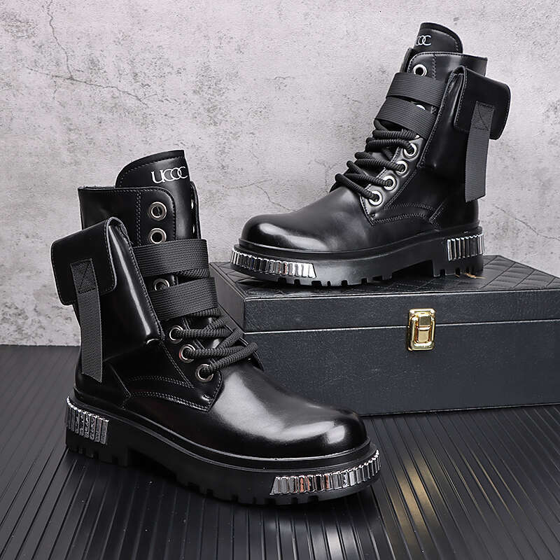 New Arrival High Quality Hot Sale Men Fashion Casual Popular Ankle Boots Autumn Winter Youth Tredning Metal Warm Snakers 241107