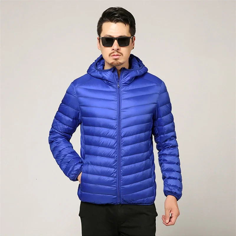 Mens AllSeason Ultra Lightweight Packable Down Jacket Water and WindResistant Breathable Coat Big Size Men Hoodies Jackets 241024