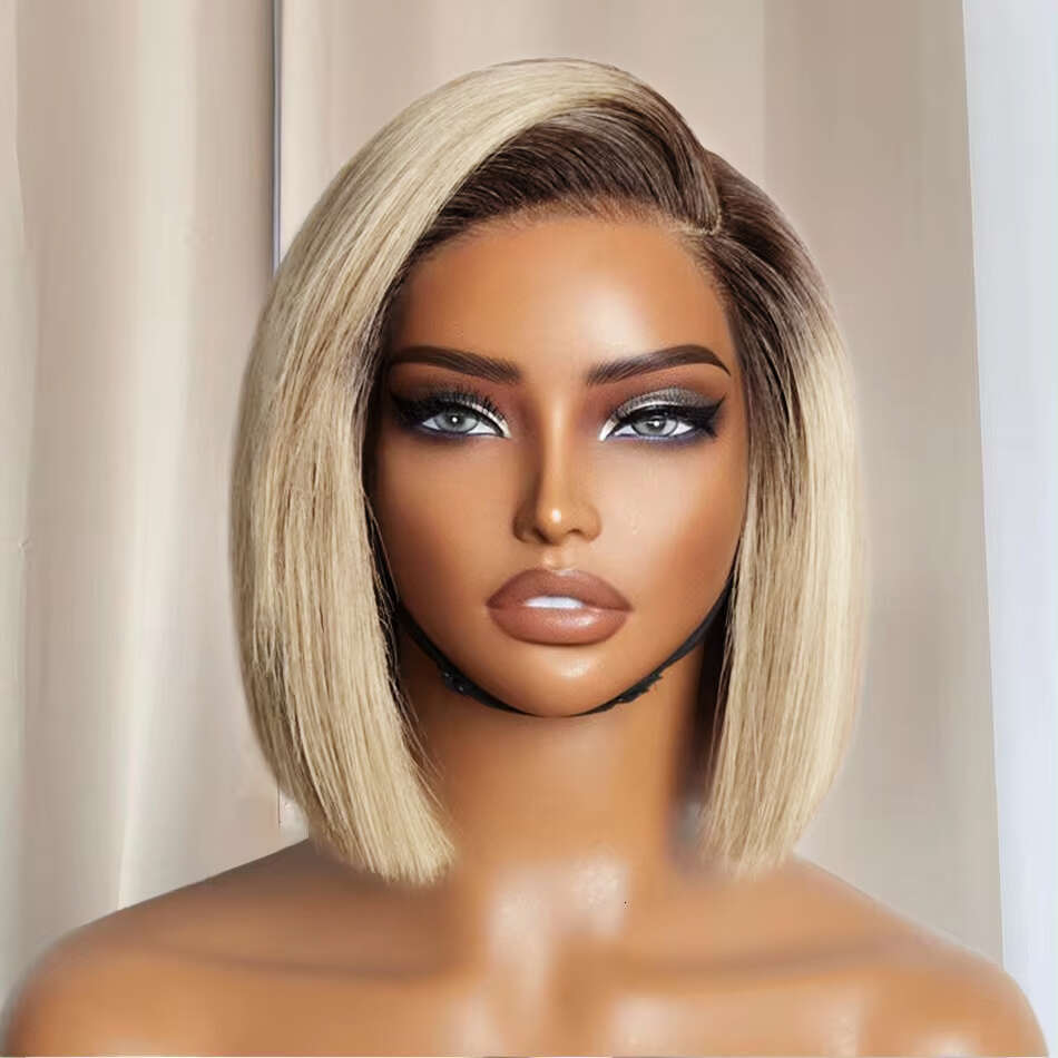 Sophianna Put On Go Blunt Cut Straight Bob Wigs Minimalist HD Lace Frontal Wig Glueless Human Hair Ready To Wear C Part