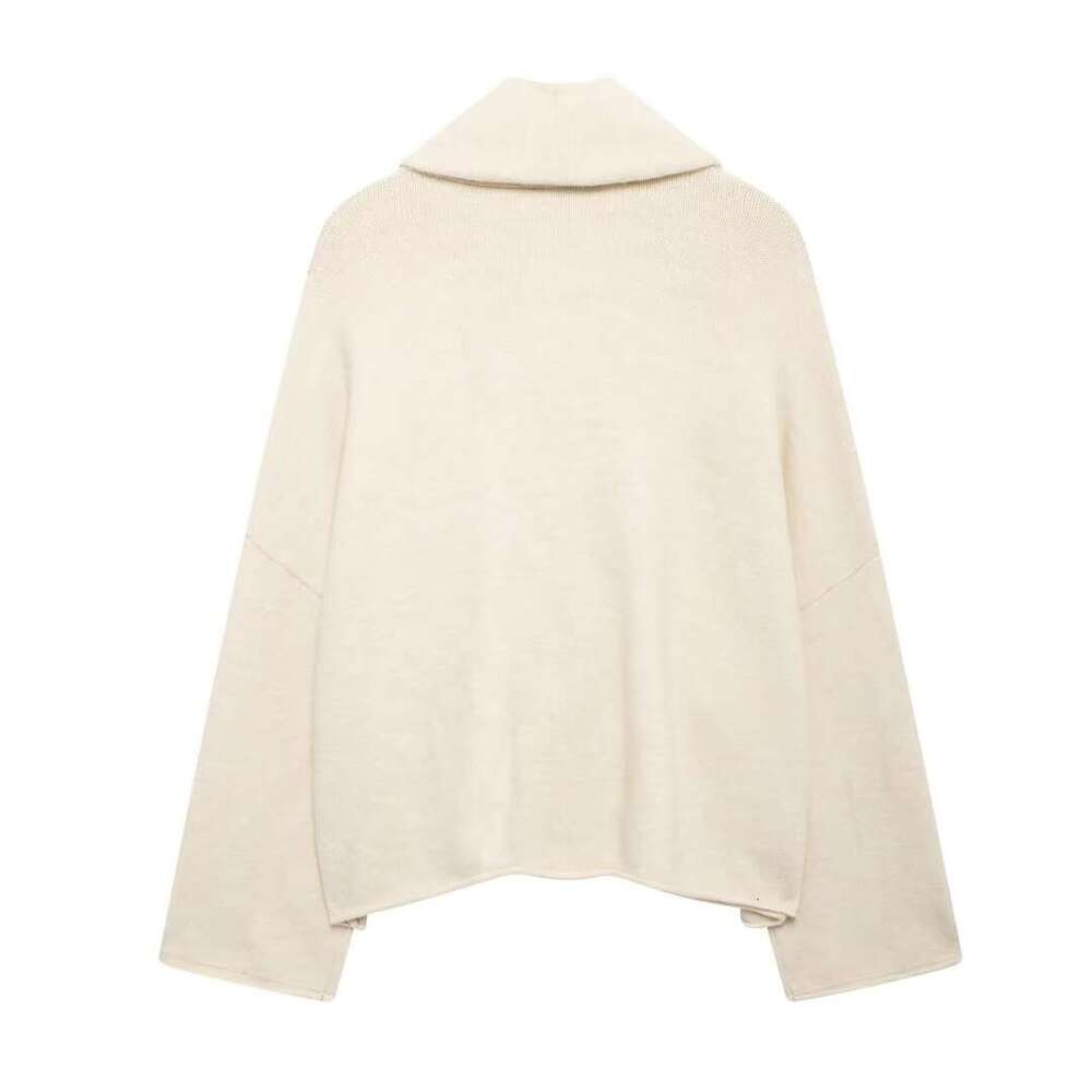 TRAFZA Casual Simple Women's V-Neck Loose Elegant Tops New 2024 Spring Autumn Fasion Shirts Hight Street Shirt