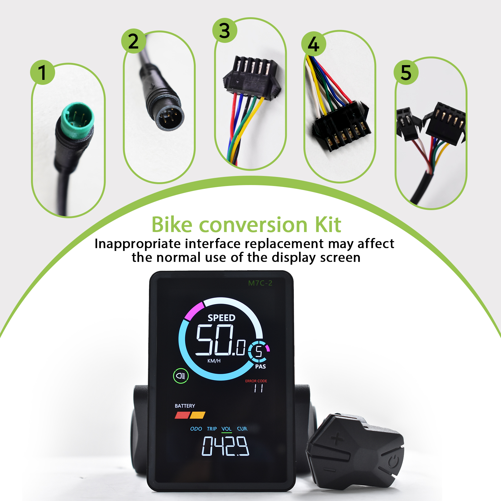 MTB Bike Velocimeter Electric Display - Accurate Speedometer Accessory for Mountain Bikes