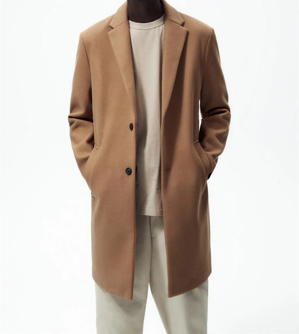 5070770 811 05070770811 stretch coat Mens Medium Length Coat Comfortable Elastic men clothing mens coats 241024