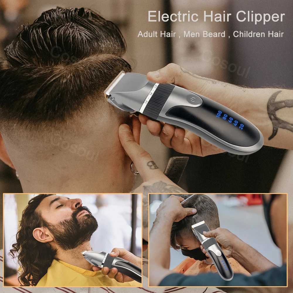Men adults children cordless rechargeable hair clippers professional hair clippers W241212