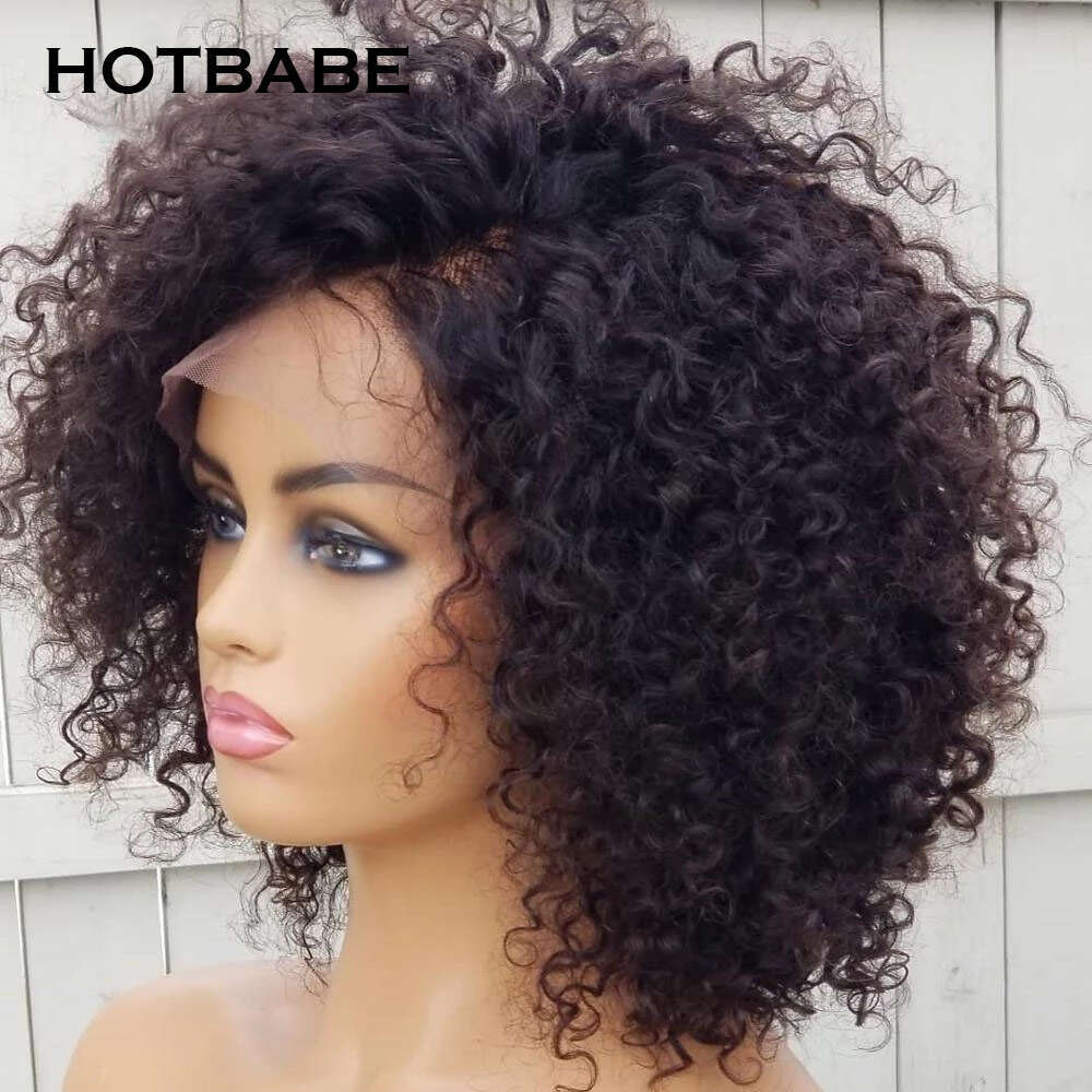 Kinky Curly Wig x Transparent Lace Front Afro Human Hair HD Frontal Brazilian Remy Wigs