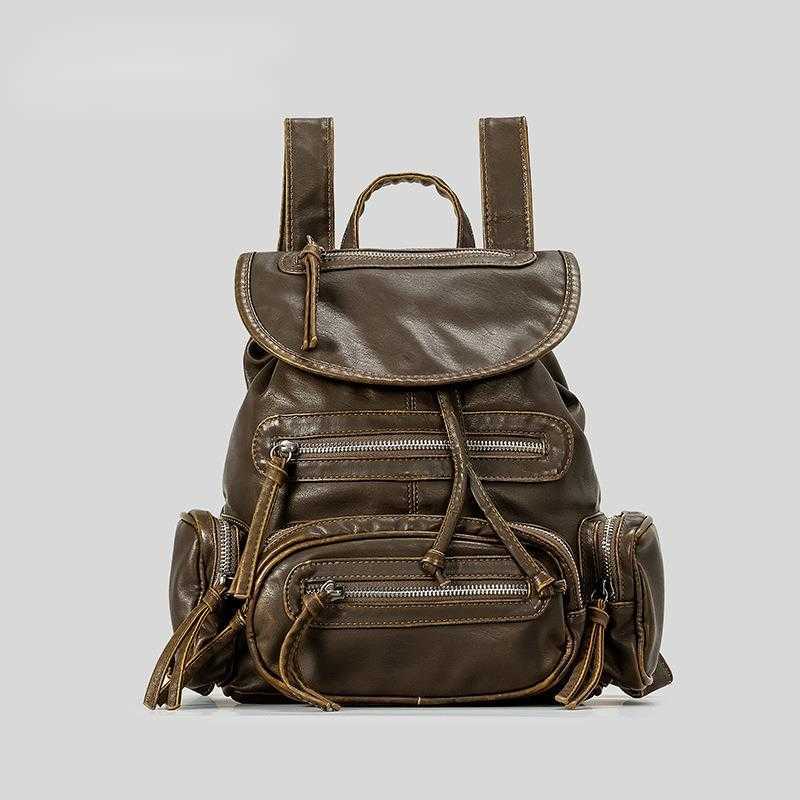 Used backpack design drawstring backpack spicy girl bag large capacity tote bag for women 241015