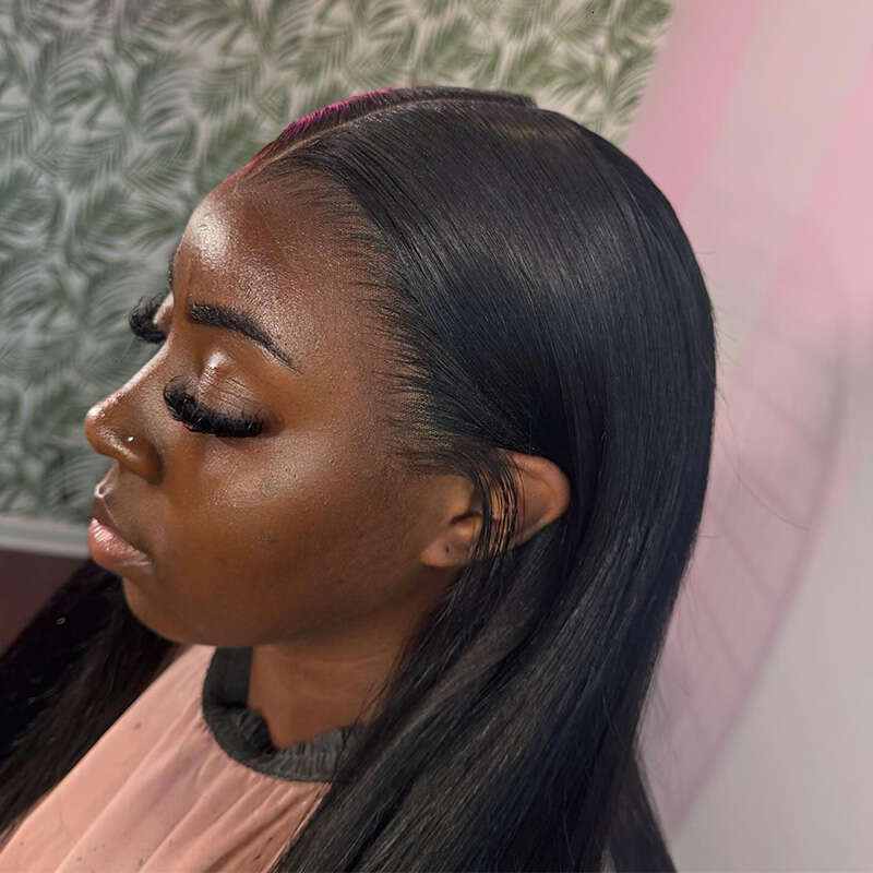 x HD Transparent Lace Front Human Casslow Hair Wigs For Women Pre Plucked Brazilian in Straight X Closure