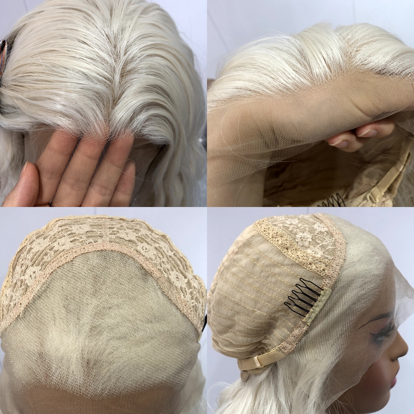 RDY Platinum Blonde Loose Wave Synthetic Lace Front Wig Glueless Sier White Natural Wavy Hair Frontal Wigs for Women Daily Use