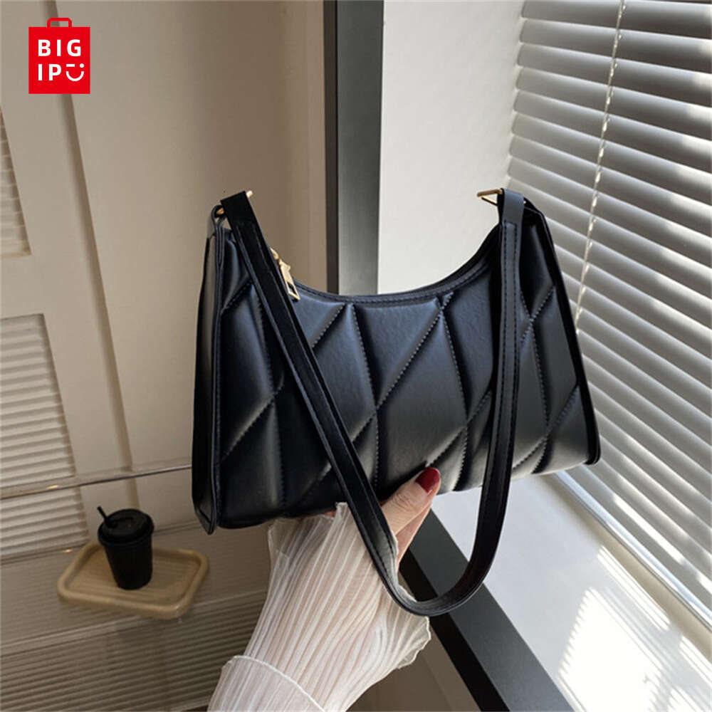 Designer Bag Black PU Leather Shoulder Bag Retro Solid Color Casual Female Hobos Handbags Women's Fashion Handbags Shopper Clutch Purse tote bag 