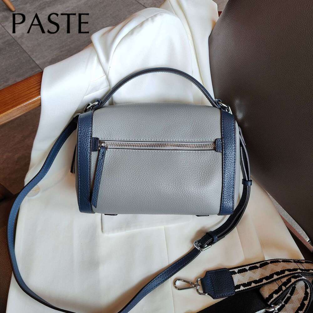 New Hit Color 2 Straps Flap Square Shoulder 100% Natural Cowhide Leather Women's Crossbody Bag High Quality Ladies Handbag